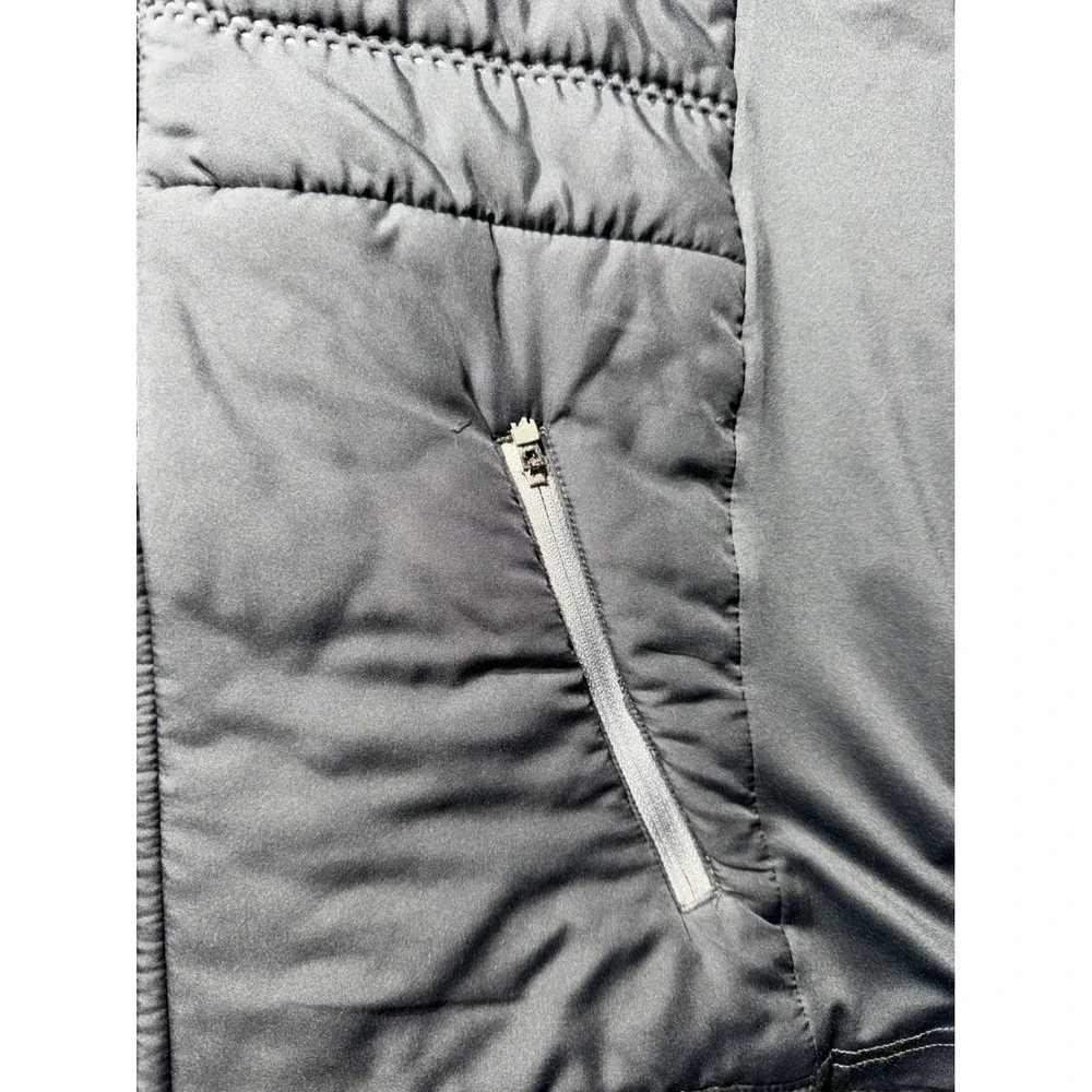Russell Mens Dri-Power 360 Hybrid Training Jacket Gray Quilted Full Zip Large